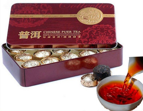 Ripe erh tea tin box - box, 80g