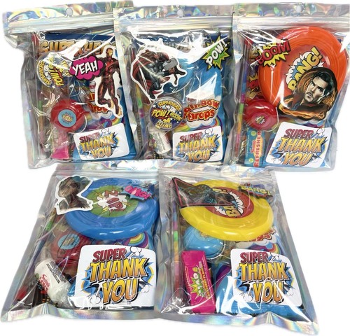 Super hero party bags pre - party,