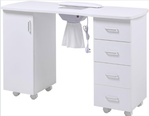 Nail table with built - with, built-in