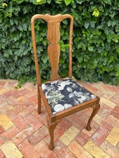 4 Queen Anne Style Dining Chairs - Reupholstered