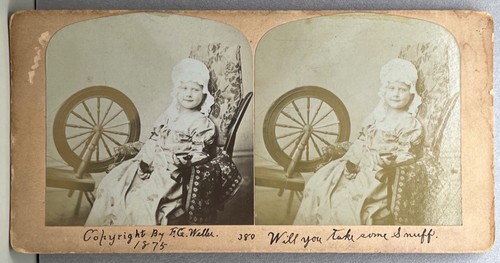 Girl offering can snuff - can, of