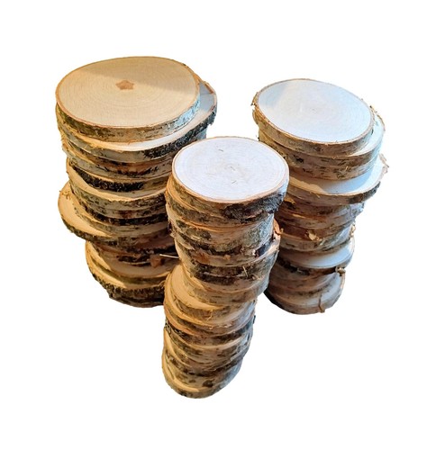 Natural birch wood slice - birch,