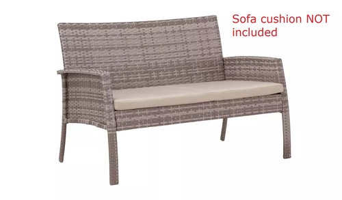 Seater rattan effect grey - seater,