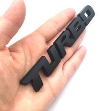 1pc Black 3D TURBO Letters