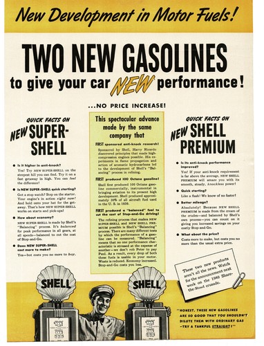 1940 shell two - new, gasoline