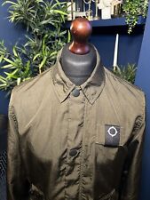 MA. Strum Industrial Wash Nylon Taffeta Overshirt Green Mens Small Terraces