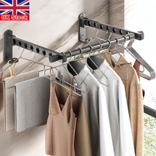Folding Wall Mounted Clothes Airer Drying Hanging Rack for Laundry Space Saving