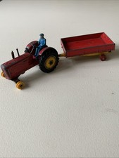 Dinky Toys Massey Harris Tractor & Trailer In Need Of A Bit Of TLC See Images