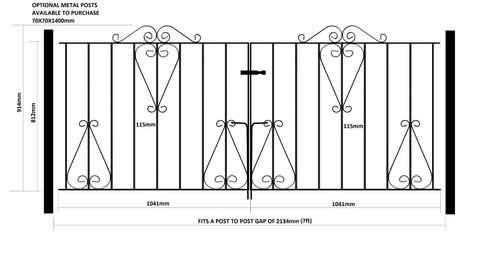 Classic metal scroll driveway - metal,