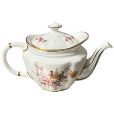 Vintage Royal Crown Derby Posies Mini Bone China Teapot Floral Gold Trim England
