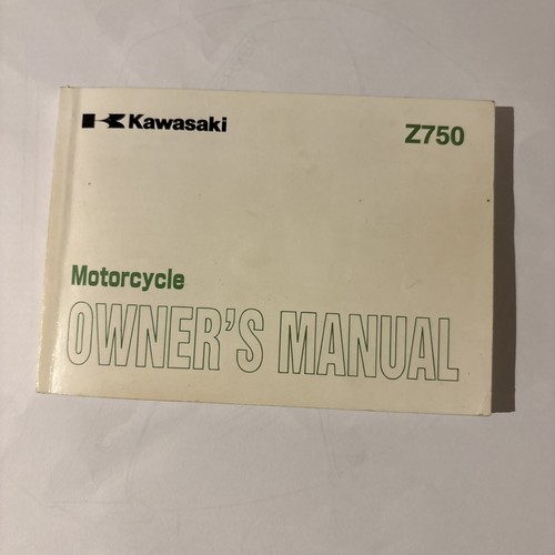 Kawasaki z750 owners manual - z750,
