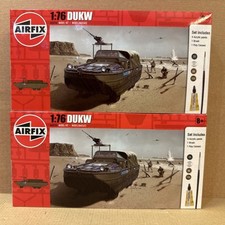 2 x AirFix 1:72 DUKW Army Amphibious Vehicle - PAIR of Kits Bundle - New