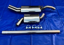 Stainless steel exhaust system VW Golf 2 G60 16 GTI in 16v look group N 2x50 size N 55
