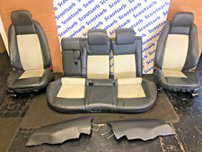 SAAB 9-3 93 Black / Cream Leather Seats Front & Rear 2003-2011 4 Door Saloon