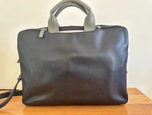 Radley black leather laptop - black,