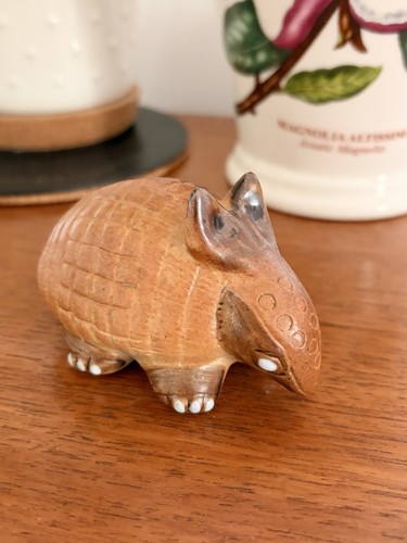 Ceramic armadillo figurine - ceramic,
