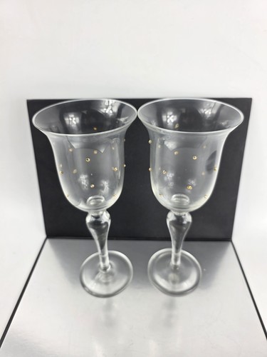 Pair tall clear wine - tall, water