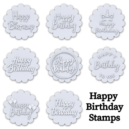 Happy birthday embosser - happy,