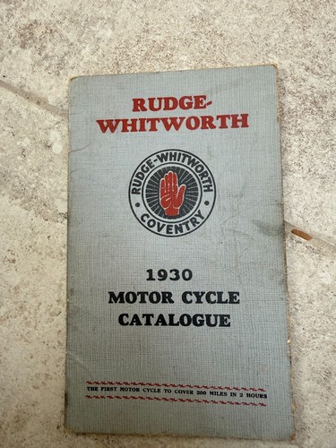 Vintage rudge catalogue book - catalogue,