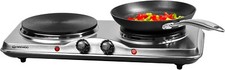 Daewoo 2500W Double Hot Plate - Portable Electric Hob for Cooking Needs
