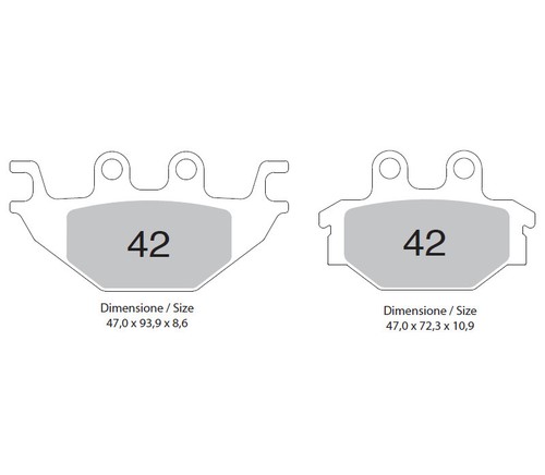 Organic front brake pair - , pads