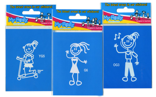 Family car stickers young - family,