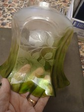 Antique oil lamp glass shade