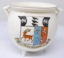 Irish Crested China Bronze Pot