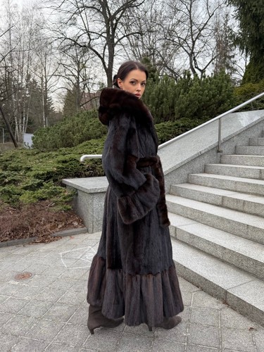 Luxury full length dark - dark, brown