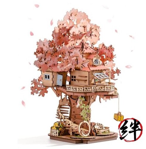 Wooden cherry blossom - 3d,