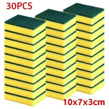 30 Pack Kitchen Cleaning Sponges Scourers Washing Up Non-Scratch for Dish Pad