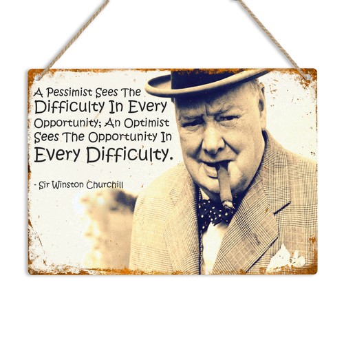 Winston churchill quote - quote, retro