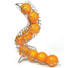 Large Chrome Curved Fruit Bowl