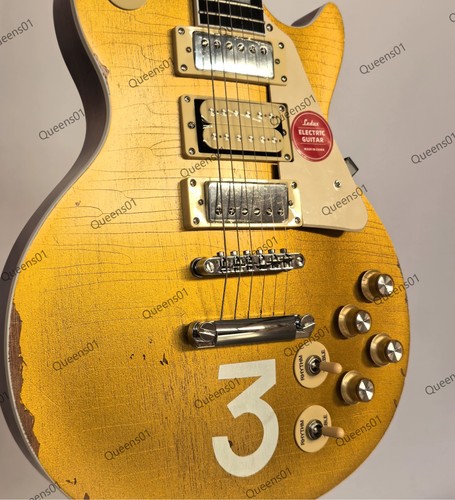 Aged solid electric guitar hhh - solid,