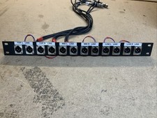 1U Rack Panel With 12 XLR Sockets PA Amplifier Patch Panel Studio  CR13022433***