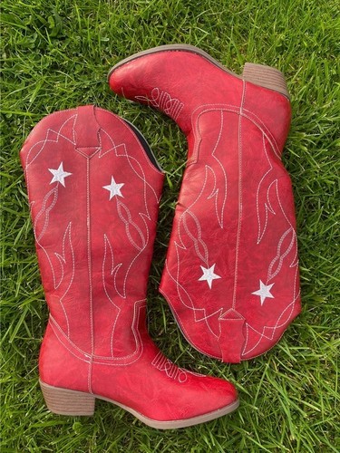 Burgundy red silver - , star