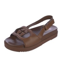 Gucci Brown Leather Sandals Size 40.5cm