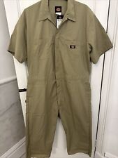 BNWT  Khaki Dickies Short  Jumpsuit Boiler Suit Coveralls Overalls Size XL S