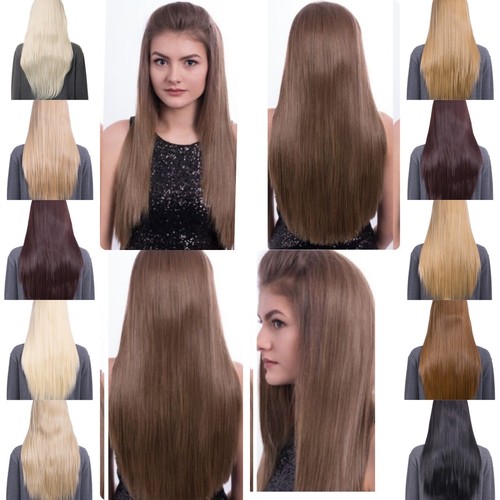 Long straight wig - half, head