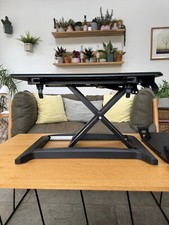Alphason AW9100-BLK height adjustable desk with removable keyboard tray 450mm