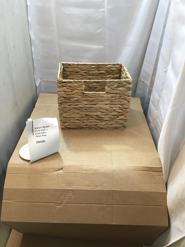 Wicker storage basket - wicker,