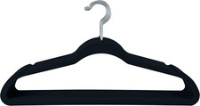 10 Super Slim Velvet Huggable Hangers in Black