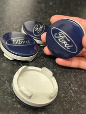 4x 54MM BLUE FORD ALLOY WHEEL