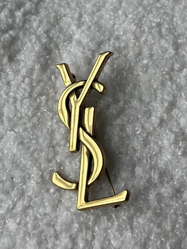 Ysl saint laurent logo - laurent, brooch