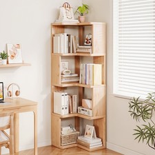 Wooden Corner Rack Shelf Unit