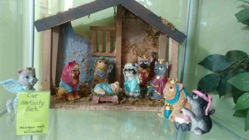 Cat nativity set - nativity,