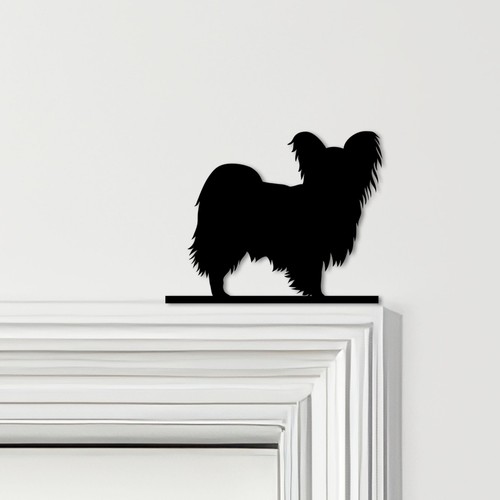 Door topper papillon dog - door,