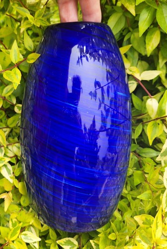 Cobalt blue glass pendant - glass,