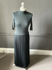 Massimo Dutti Green Pleated