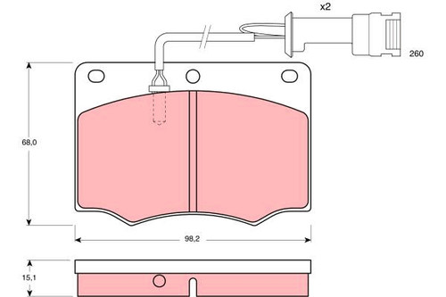 Brake pad set disc - set,,